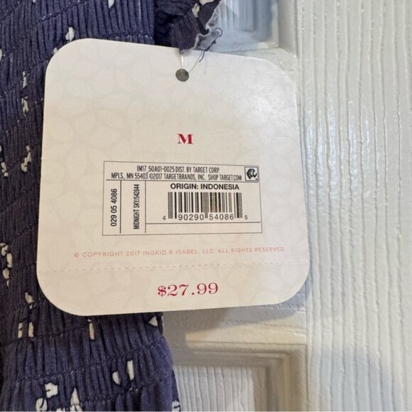 Isabel Maternity off The Shoulder Smocked Maxi Dress M NWT - Picture 5 of 8